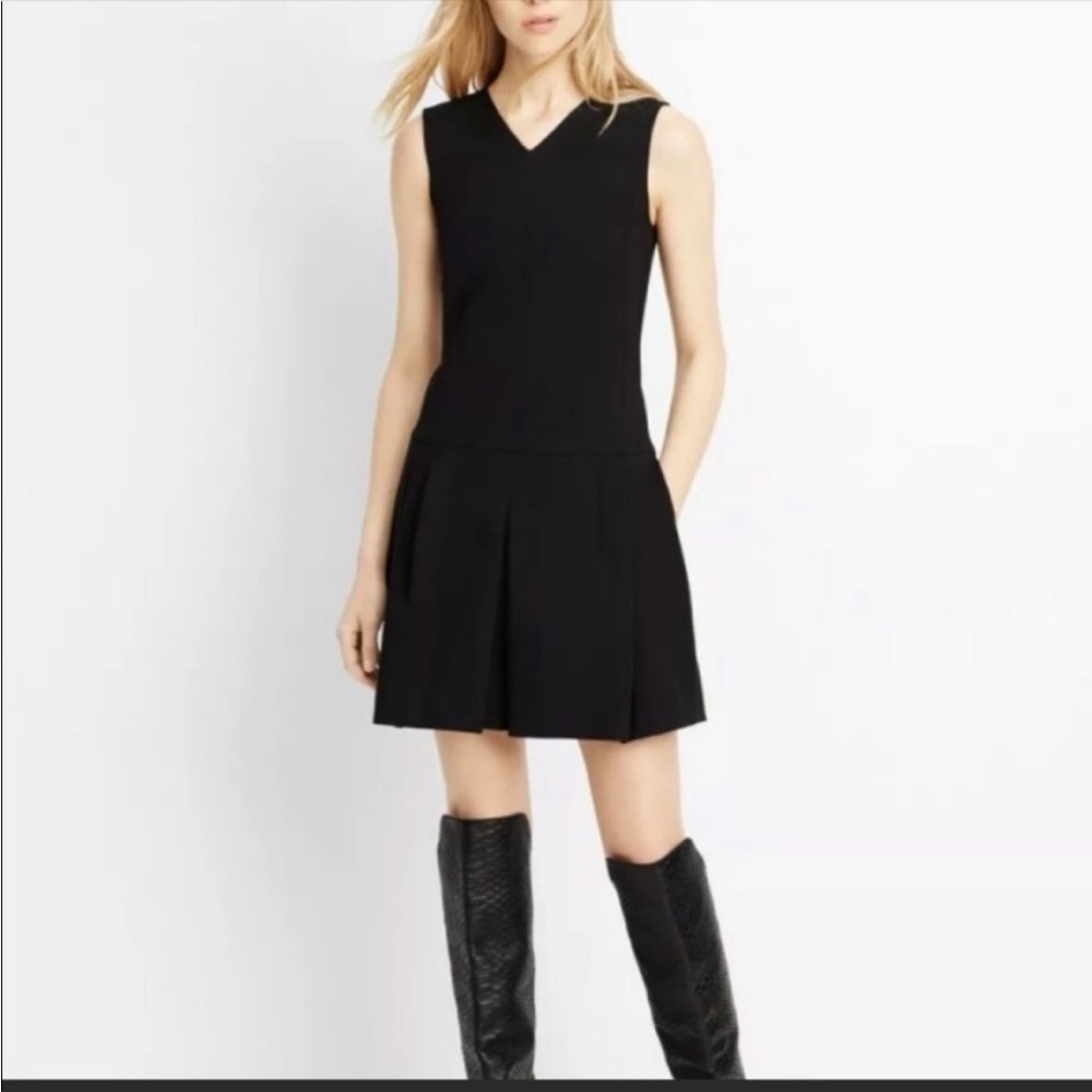 Vince. Black drop waist sleeveless dress size 0